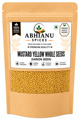Abhianu Spices Yellow Mustard Seeds