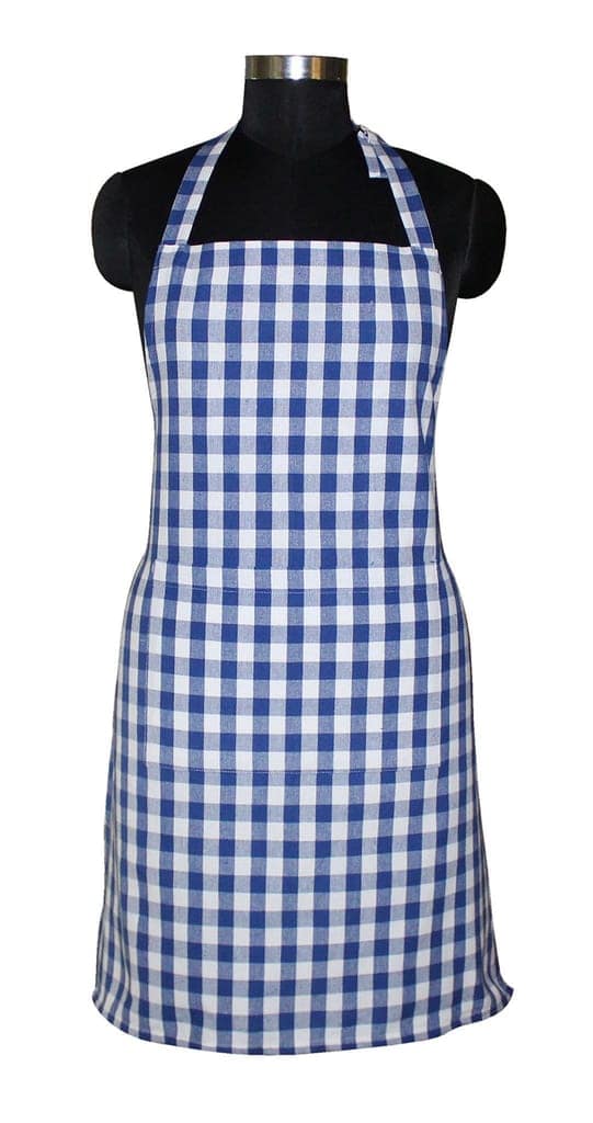 AIRWILL, 100% Cotton Yarn-dyed Designer Weaved Aprons, Sized 65cm in Width & 80cm in Length with 1 Center Pocket, Adjustable Buckle on Top and 2 Long Ties On Both 2 Sides. Pack of 3 Pieces view 3