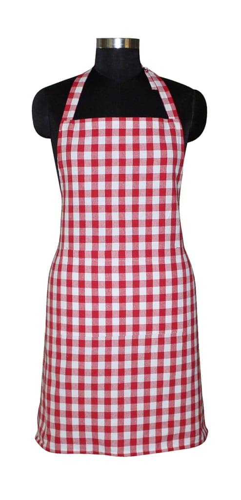 AIRWILL, 100% Cotton Yarn-dyed Designer Weaved Aprons, Sized 65cm in Width & 80cm in Length with 1 Center Pocket, Adjustable Buckle on Top and 2 Long Ties On Both 2 Sides. Pack of 3 Pieces view 4