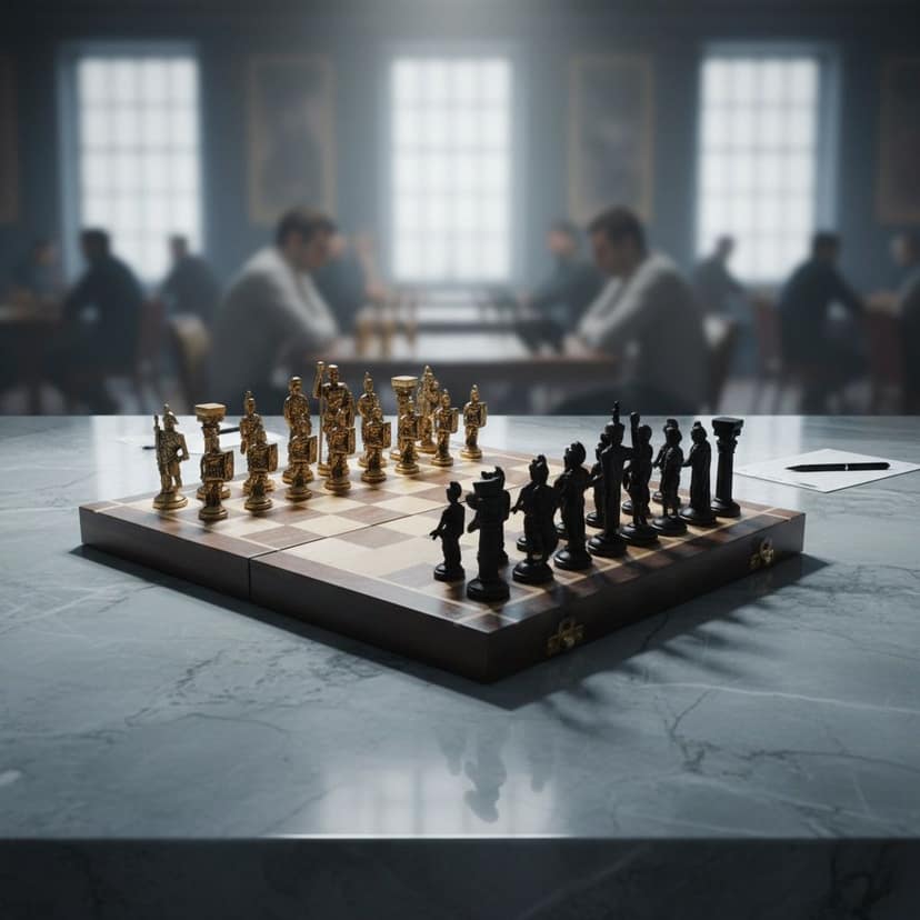 Brass Chess Board Set | Luxury Decorative Board Game, Height : 1 Inch (BSMAS363 W)