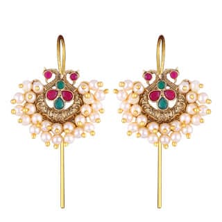Vivastri Elite Charming Multi ear cuff Earring Pearl for Women and Girls [VIVA2692ERG-MULTI]