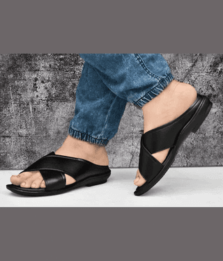 INFINITRENZ - Black Men's Korean Sandals