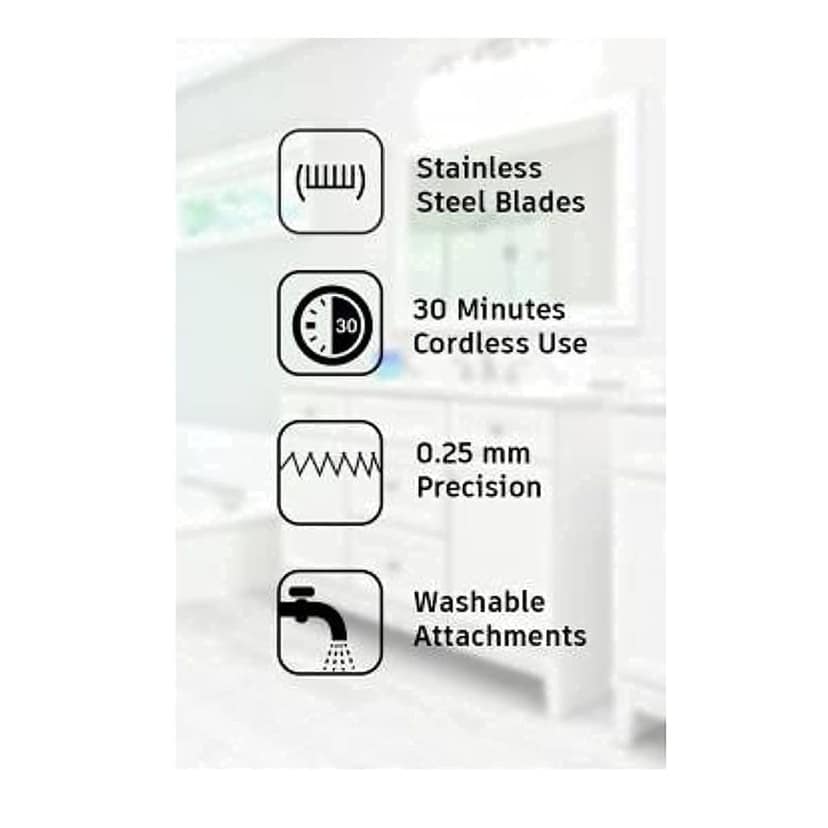 DAYBETTER® Trimmer NS-216 Rechargeable Cordless Men Trimmer Shaver Machine for Beard & Hair Styling For Men (Multi-color), 3 Extra Clips (Black) (Color my be change) TAR-B3 view 4