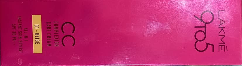 Lakme 9to5 cc complexion care cream