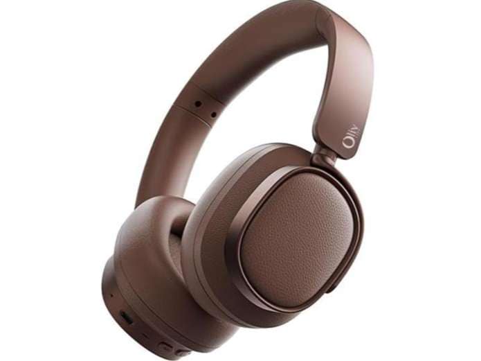 OlivLife Japan Series Bluetooth 6.0 Wireless Over-Ear Headphones with 400mAh Battery, 20H Playtime, Deep Bass HiFi Stereo, Built-in Mic, 40mm Drivers - Brown