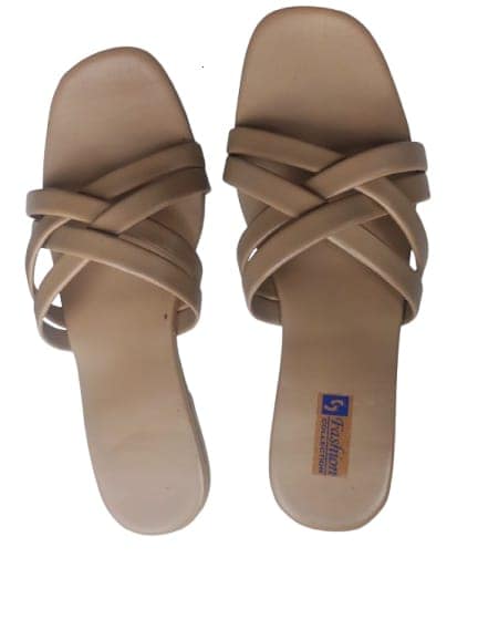 Beige Crisscross Strap Sandals - Comfortable & Stylish