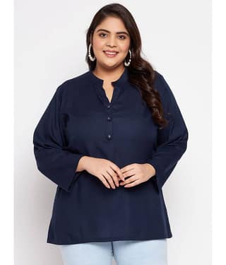 VINAAN Women's Rayon Regular Top ( Brown )
