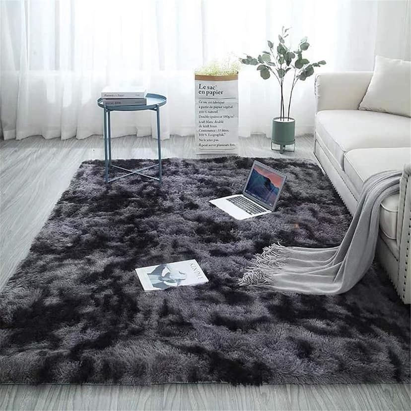 Global Home Shaggy Floor Carpets for Living Room, Elegant Bed Side Runner, Modern Carpets for Bedroom, Drawing Room,Carpets for Living Room Etc.Size 4 x 6 feet