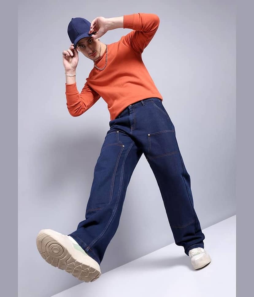 The Indian Garage Co. Basic Men's Jeans - Blue ( Pack of 1 ) view 5