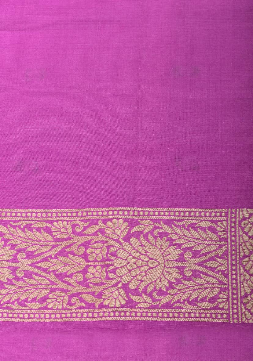 Lavender Exquisite and Intricate Banarasi Meenakari Brocade Katan Silk Saree| SILK MARK CERTIFIED view 8