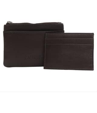 Calfnero Genuine Leather Key Case/Coin Wallet cum Card Holder