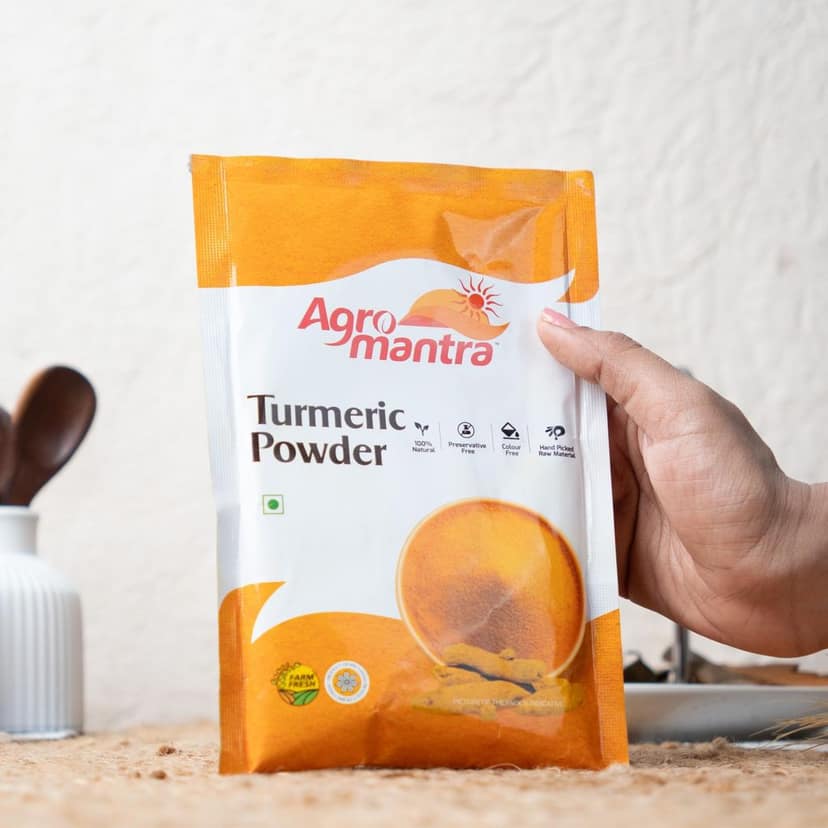 Agro Mantra Turmeric Powder 200g | Without Preservatives & Artificial Colour | Hand-Picked Natural Sources | Vibrant Golden Hue | Essential Indian Spice for Curries, Biryanis & Marinades (pack of 3) view 6