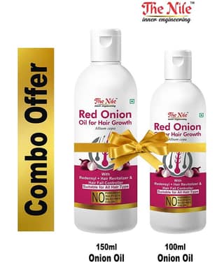 The Nile Red Onion Oil 150 ML + Red Onion Oil 100 ML 250 mL Pack of 2