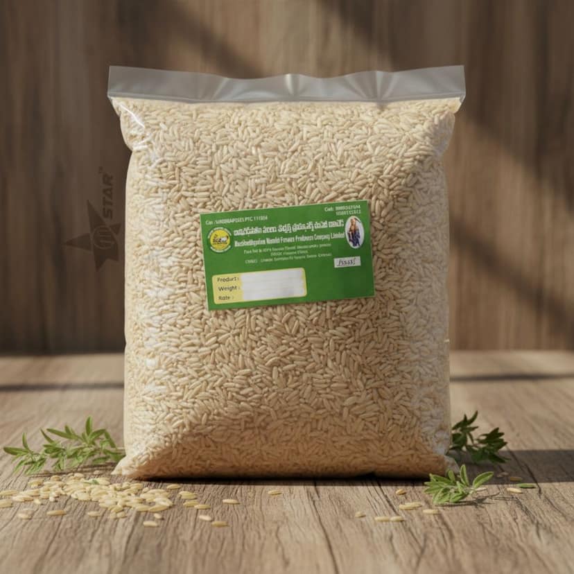 Rice - 1 kg - One transparent plastic pack view 3