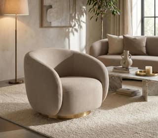 Swivel Barrel Chair