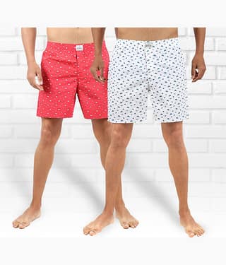 Supersquad Pack of 2 Cotton Boxers For Men's ( Multicolor )