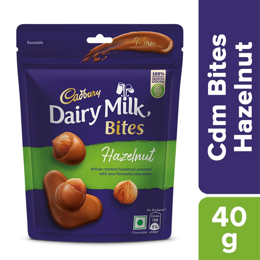 Cadbury Dairy Milk Bites - Hazelnut, 40 g view 2