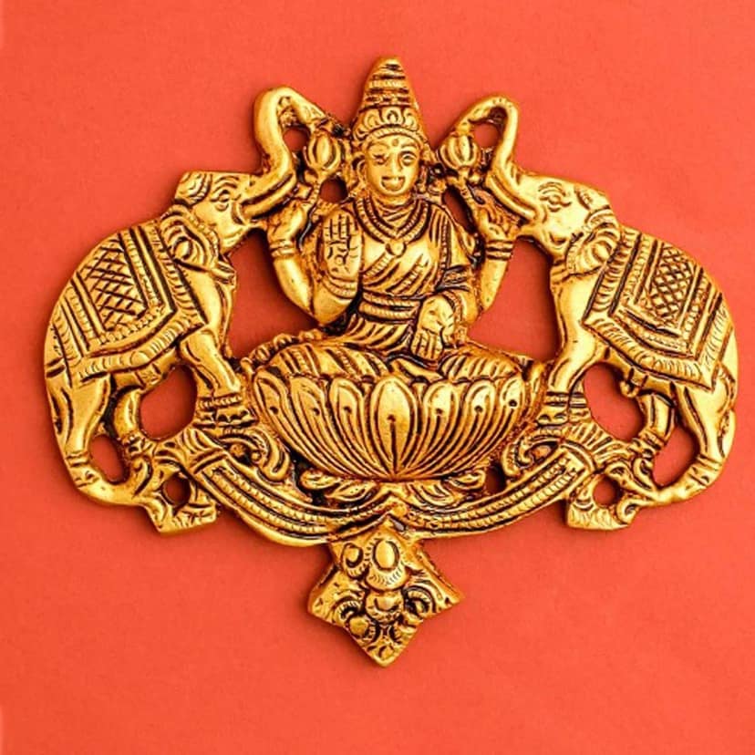 Brass Showpiece Wall Handing Aashta Laxmi Set Idol Statue, Height : 4.5 Inch (BSMAS1810 D) view 3