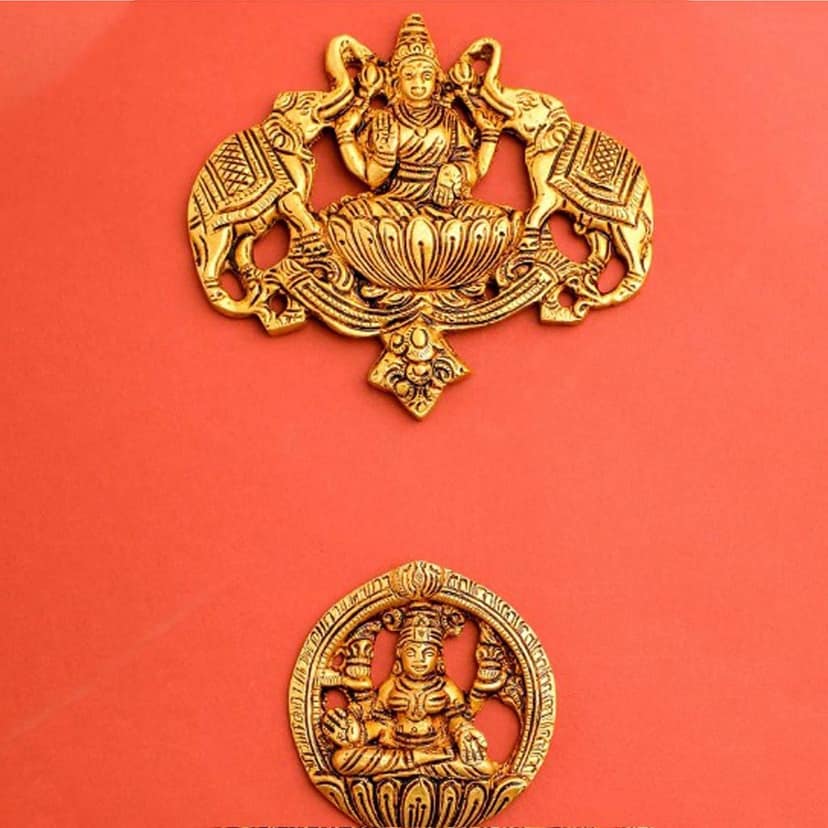 Brass Showpiece Wall Handing Aashta Laxmi Set Idol Statue, Height : 4.5 Inch (BSMAS1810 D) view 4