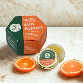 Last Forest Beeswax Natural Lip Balm for Men & Women 5g | Organic & Natural | Non-sticky | 24 Hrs Lip Moisturizer For Dry And Chapped Lips | SPF with Vitamin A | Nourish & Protect (Orange)