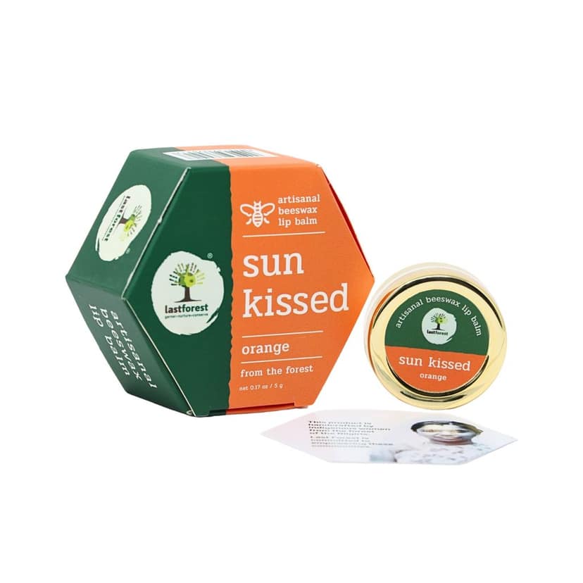 Last Forest Beeswax Natural Lip Balm for Men & Women 5g | Organic & Natural | Non-sticky | 24 Hrs Lip Moisturizer For Dry And Chapped Lips | SPF with Vitamin A | Nourish & Protect (Orange) view 2
