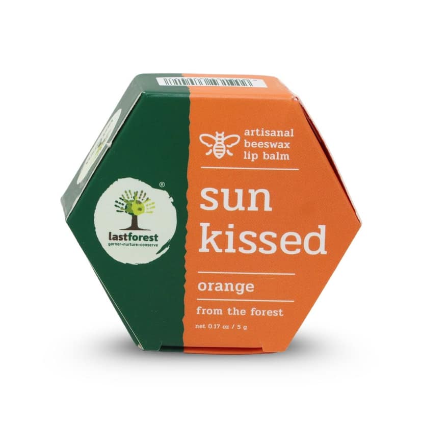 Last Forest Beeswax Natural Lip Balm for Men & Women 5g | Organic & Natural | Non-sticky | 24 Hrs Lip Moisturizer For Dry And Chapped Lips | SPF with Vitamin A | Nourish & Protect (Orange) view 5