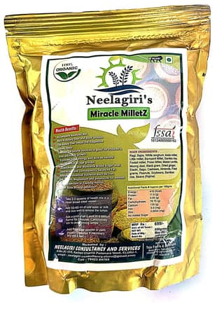 Organic Neelagiri's Miracle Millets Health Mix Powder for Kids, Women and Old Age People - 500g