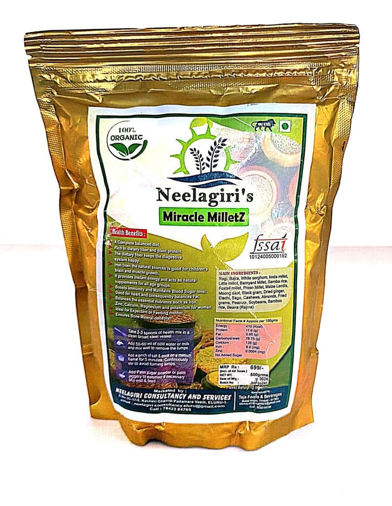 Organic Neelagiri's Miracle Millets Health Mix Powder for Kids, Women and Old Age People - 500g view 4