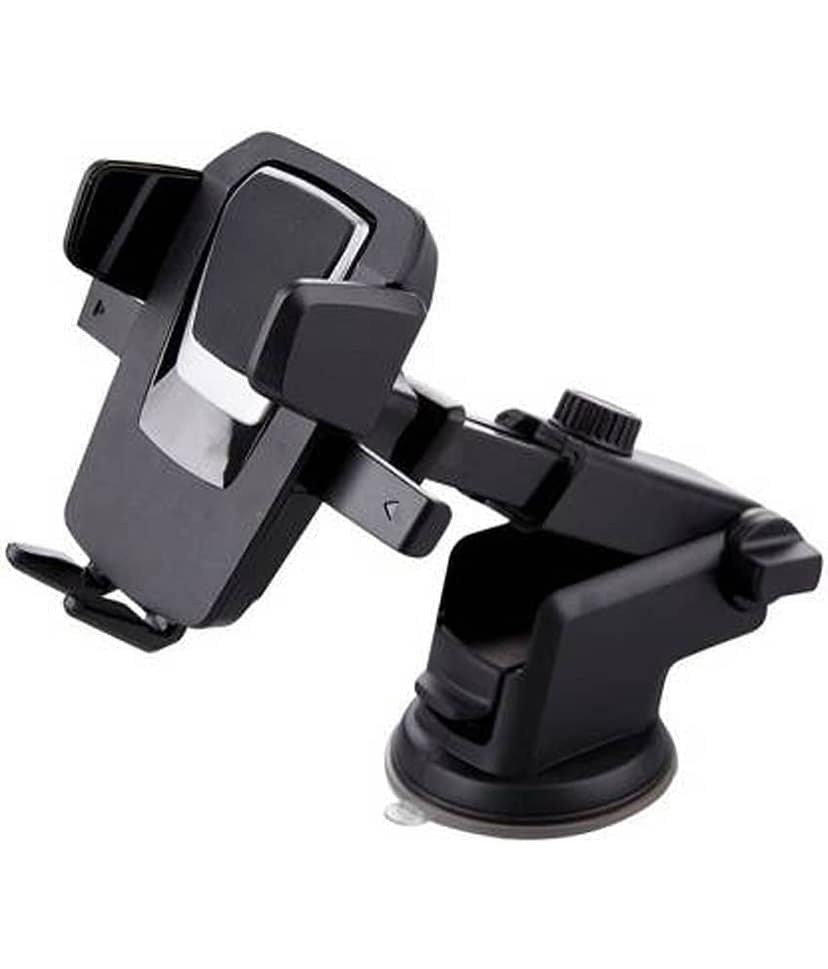 Bentag Dashboard & Windshield Double Clamp Car Mobile Holder - Black