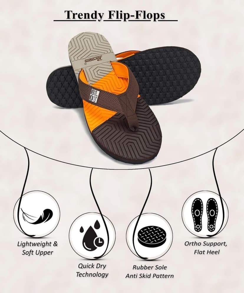 Paragon Stylish Men's Flip Flops | Comfortable Flip Flops for Daily Use | Lightweight and Easy to Wash view 2