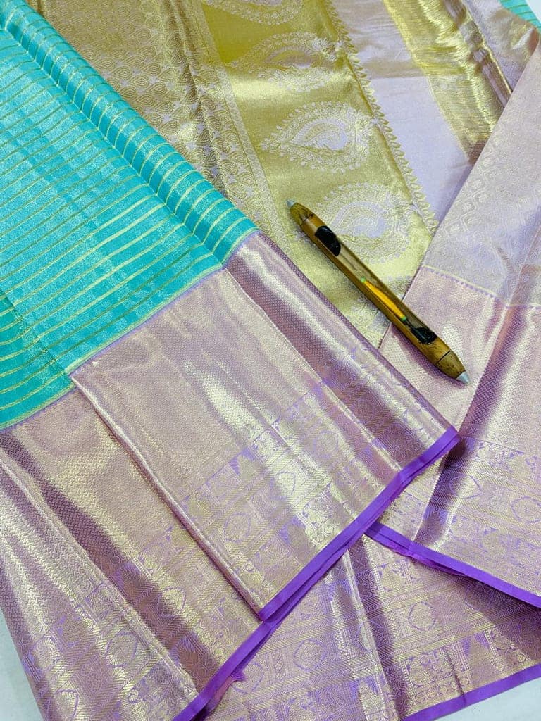 Kanchipuram pure silk sarees view 3