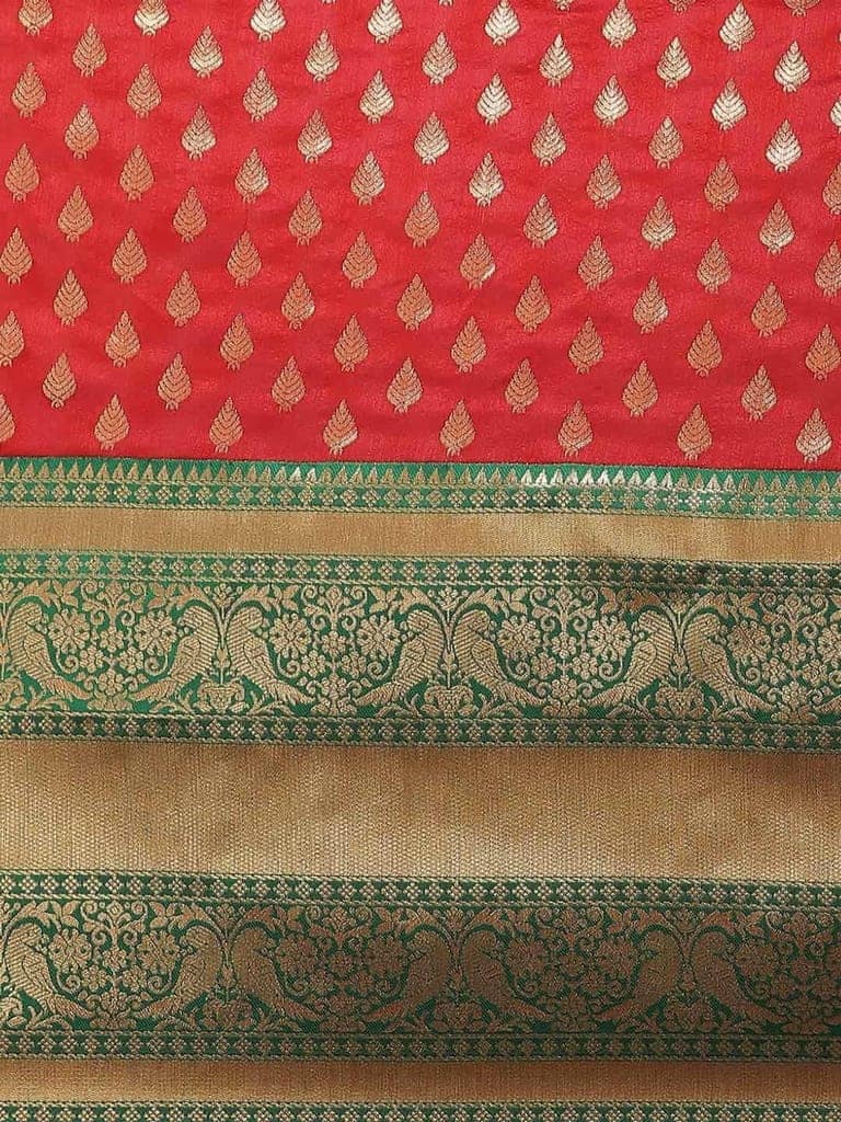 Women's Banarasi Art Silk Saree With Unstiched Blouse Piece view 3