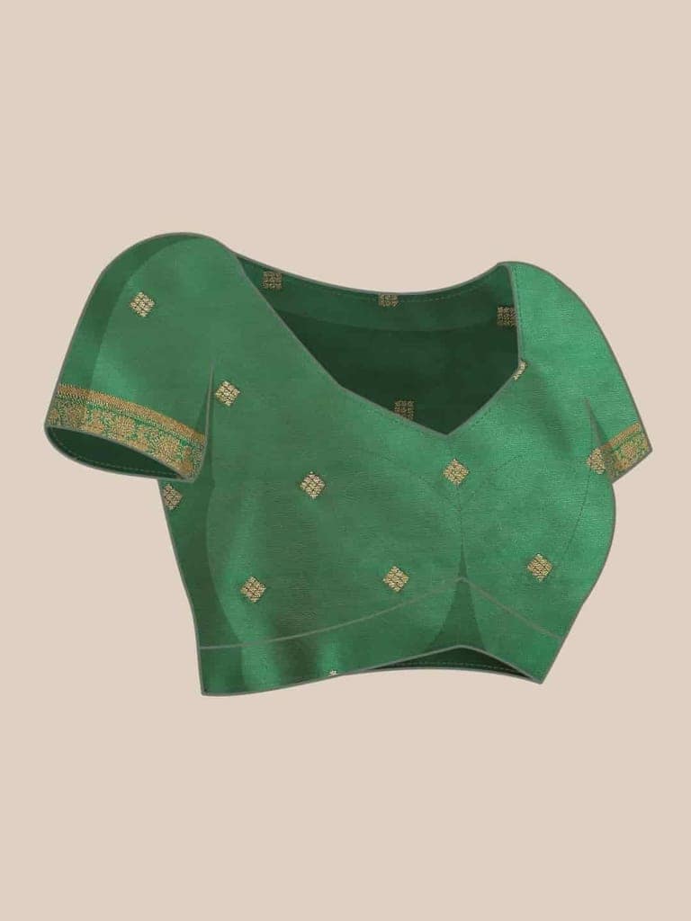 Women's Banarasi Art Silk Saree With Unstiched Blouse Piece view 6