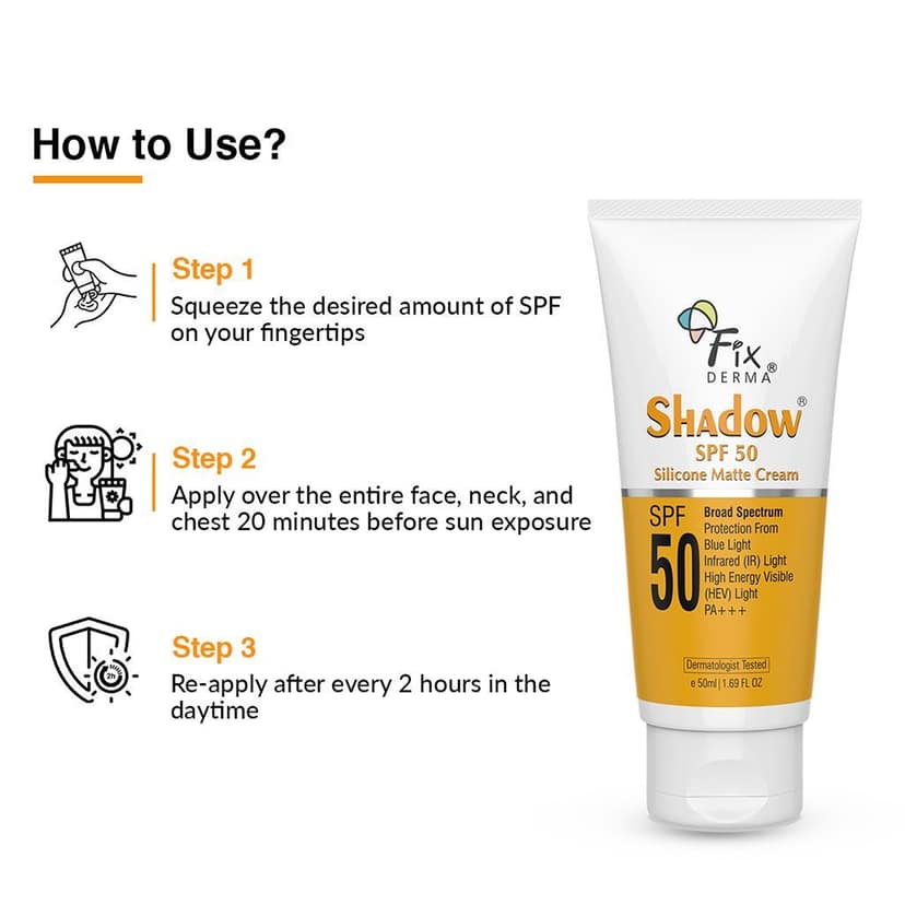 Fixderma Shadow Sunscreen SPF 50 Silicone Matte Cream view 6