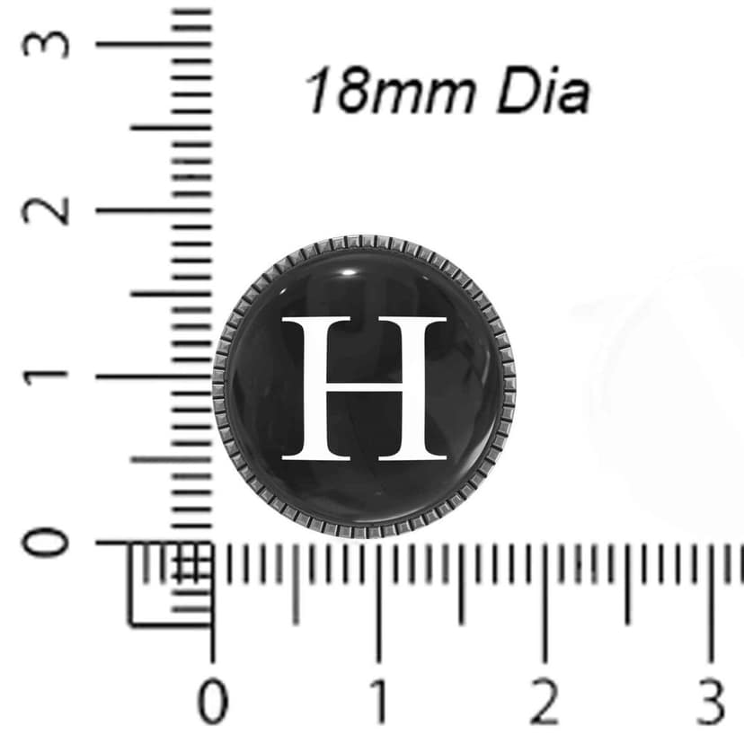 The Smart Buttons - Shirt Button Cover Cufflinks for Men - Personalized Initials - H view 6