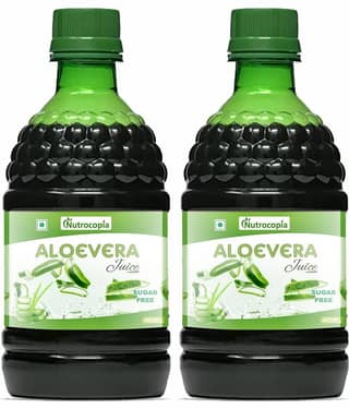 NUTROCOPIA Aloe Vera Juice Vegetable Juice 400 ml Pack of 2