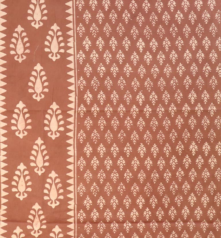 Handcrafted Dabu Print Cotton Dress Material – 3 Piece Set view 3