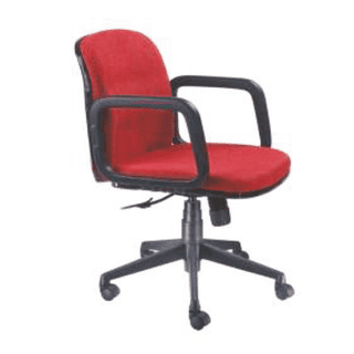 Evergreen - Seat & Back In Fabric, With Adjustable Handle, Base & Castor In Nylon (CS-F04-MB)