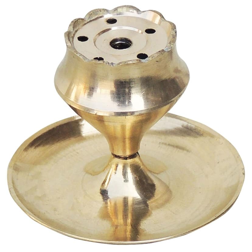 Brass God Temple Agardan, Agarbatti Stand Plate, Height : 1.7 Inch (FMAS637 A) view 3