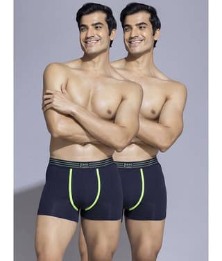 John Players Blue John Players Trunks Cotton Men's Trunks ( Pack of 2 )