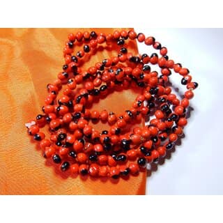 Natural Lal Gunja Mala for Pooja Healing Japa 108 Chirmi beads.