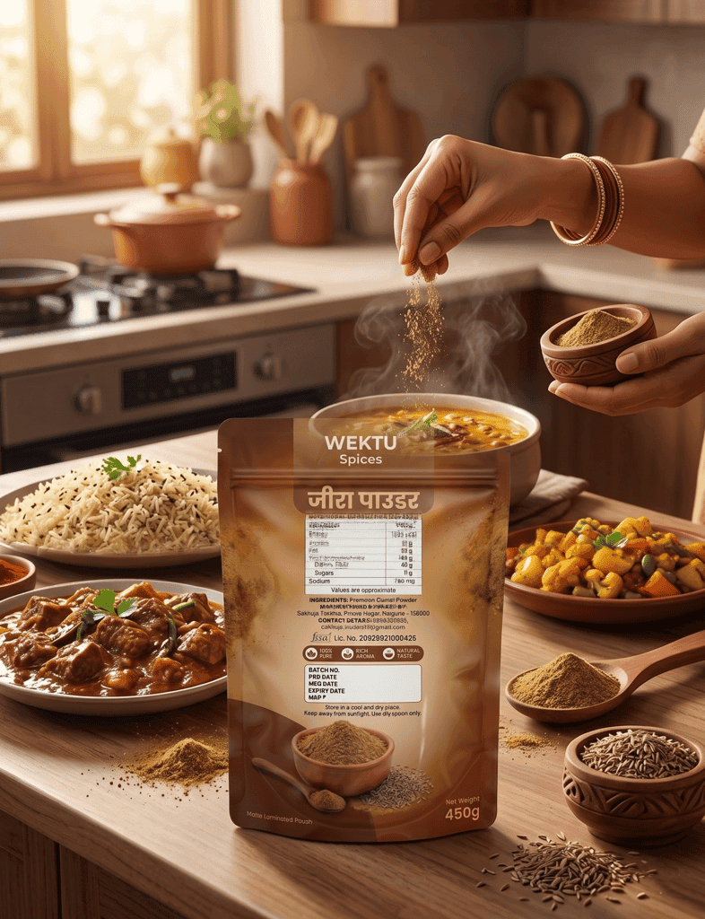 Wektu Spices Pure & Natural Cumin Powder (Jeera Powder). view 3