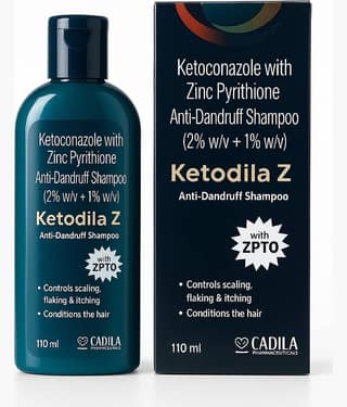 Ketodila Z Shampoo 110 Ml Antidandruff Shampoo( Pack Of 1)