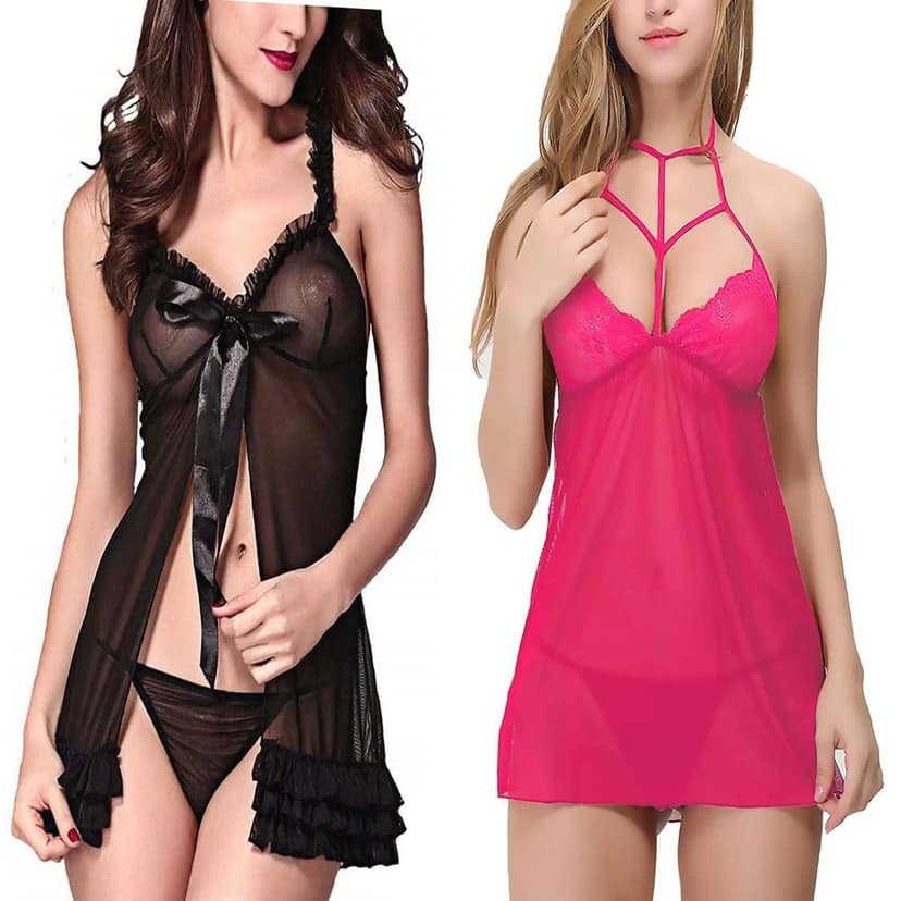 Sleepwear night wear babydoll lingerie view 3