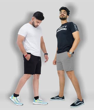 Scrott Fitness - Multi Cotton Men's Shorts ( Pack of 2 )