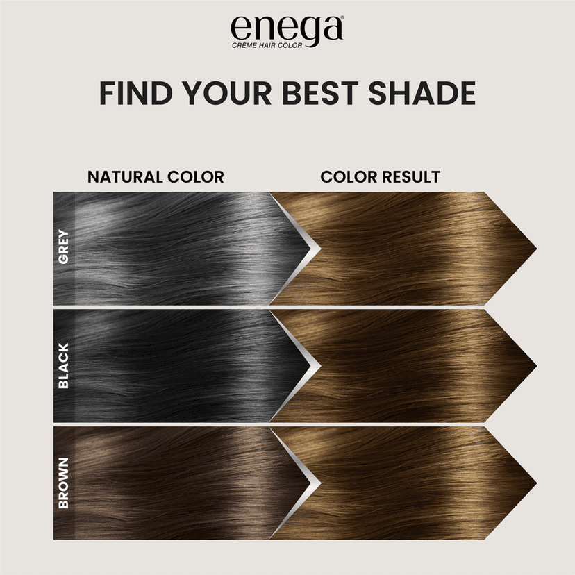 Enega nourishing no ammonia light brown cream hair color with argon oil& green tea extract 120ml view 4