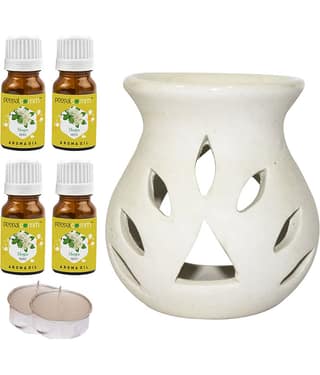 Peepalcomm Ceramic Aroma Oils & Diffusers Set - Pack of 7