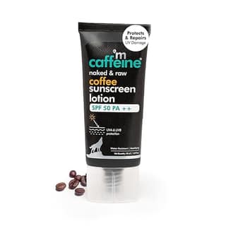 mCaffeine Matte Sunscreen SPF 50 for Men & Women | Lightweight, Water Resistant, Zero White Cast | Sun Protect, Prevents Tan & Repairs UV Damage - 50ml