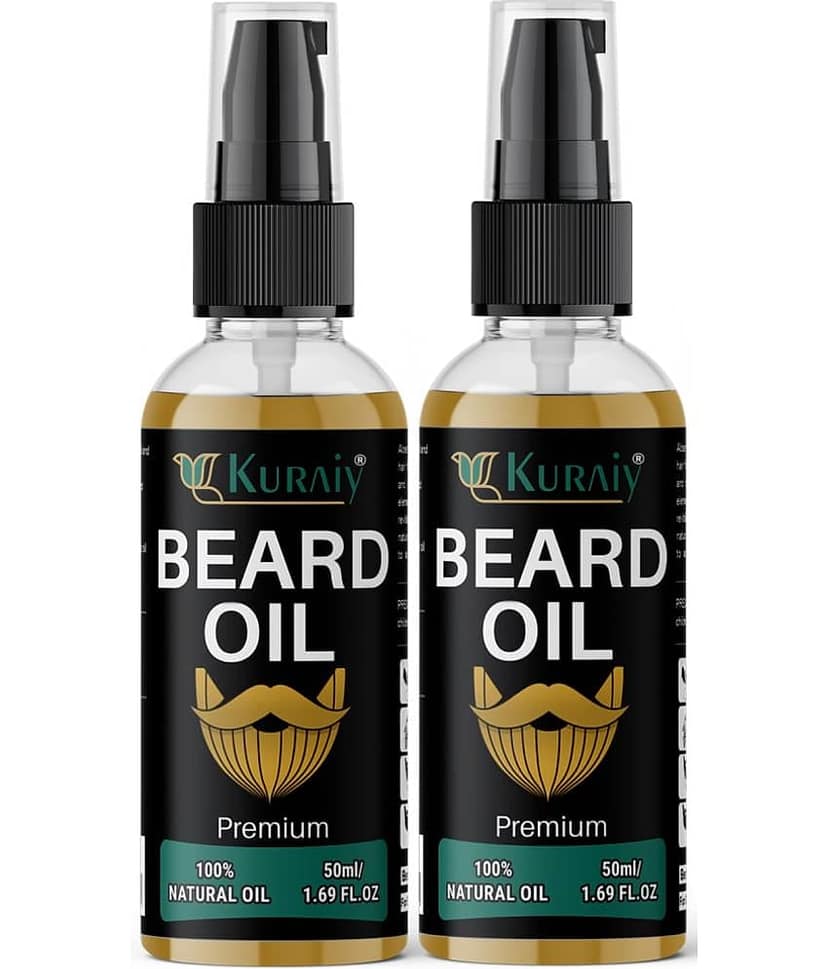 KURAIY Beard Growth Oil for Men For Better Beard Growth With Thicker Beard (50 ml)