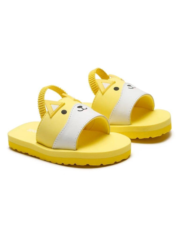 Premium Kitty Artistic Sliders - Yellow (Unisex) view 3